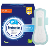ßST#protection BST coussinets nuit avec ailes, pack-shot, protection nocturne fiable.