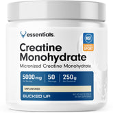 Poudre micronisée Bucked Up Creatine, facile à mélanger lors des séances.
