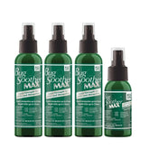 Bug Soother MAX – bouteille 4onces en gros plan, répulsif naturel contre moustiques et tiques.