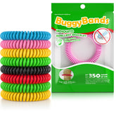 Bracelets BuggyBands antimoustiques 24-pack, solution naturelle pour sorties en plein air.