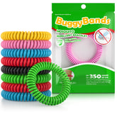 Bracelets BuggyBands répulsifs moustiques – ensemble de 48, idéal pour les activités en plein air.