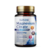 Bouteille Built By Nature Magnésium Citrate 1000mg, absorption optimale.