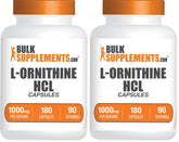 BulkSupplements L-Ornithine HCl capsules dans un flacon pratique.