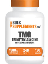 BulkSupplements TMG Capsules: bouteille avec capsules, soutien potentiel à la performance