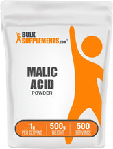 BulkSupplements Acide malique en poudre, idéal pour mélanger au smoothie quotidien