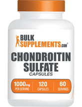 BulkSupplements Chondroïtine sulfate capsules 1000 mg — bouteille prête pour routine quotidienne.