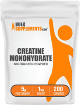 BulkSupplements Creatine micronisée en poudre, soutien possible à l'énergie et à la performance