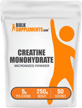 BulkSupplements Créatine Monohydrate, poudre micronisée dans flacon, idéale pour soutenir l’endurance