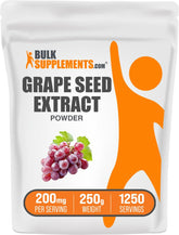 Poudre BulkSupplements-extrait-graines-raisin, apport antioxydant quotidien.