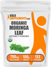 Bulksupplements Extrait moringa bio en poudre prête à mélanger dans une boisson