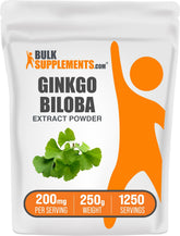 BulkSupplements Ginkgo Biloba extrait en poudre, source naturelle de nutriments et antioxydants.