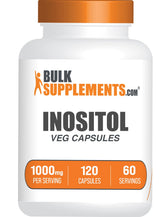 BulkSupplements Inositol gélules emballage clair facilitant l'achat et la planification
