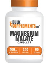 BulkSupplements Magnésium Malate : gélules dans une bouteille pratique.