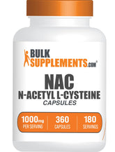 Bulksupplements N-acétyl-L-cystéine 1000 mg gélules, faciles à intégrer dans votre quotidien.
