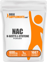 BulkSupplements NAC poudre: bouteille 600 mg, complément pratique pour votre routine quotidienne.