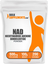 NAD Poudre BulkSupplements en bouteille, soutien potentiel à l énergie quotidienne