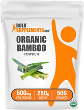 Bulksupplements Poudre de bambou bio emballage 250 g, pour une routine quotidienne sans gluten.