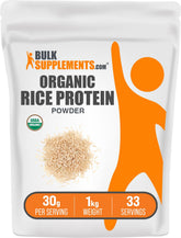 Protéine de riz biologique BulkSupplements en poudre sans saveur prête pour smoothies