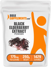 BulkSupplements Sureau extrait poudre en bouteille, soutien quotidien possible