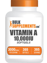 BulkSupplements vitamine A 10000 UI softgel : soutien visuel et immunitaire quotidien