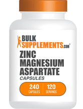 Bulksupplements Zinc Magnesium Aspartate - bouteille sans gluten, facile à intégrer dans votre routine.