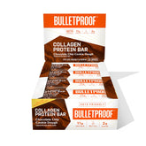 Barres Bulletproof protéinées pâte à cookies chocolat avec pépites et texture gourmande.