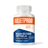 Bulletproof Brain Octane gélules dans la bouteille, énergie durable tout au long de la journée.