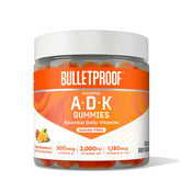 Bulletproof sans sucre orange-fraise gummies dans le pot, énergie au quotidien