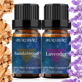 Huile essentielle lavande BURIBURI, bouteille ambrée 10 ml, arôme floral frais pour diffusion