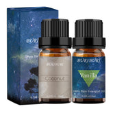 BURIBURI vanille huile essentielle, flacon ambré pour diffusion douce et ambiance chaleureuse.