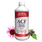 Buried Treasure ACF: bouteille montrant le soutien immunitaire potentiel, format liquide.