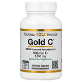 California Gold Nutrition C, capsules végétales dans une bouteille prête à l'emploi.