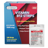 Calmour vitamine B12 emballage pratique et discret pour la routine.