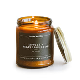 Bougie Calyan Wax Co Pommes-maple-bourbon, parfum gourmand pour ambiance chaleureuse