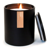 Calyan Wax Co. Desert & Agave, bougie noire en gobelet, ambiance durable.