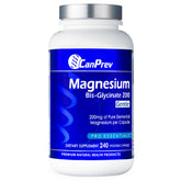CanPrev Magnesium BisGlycinate 200 mg, capsules – soutien potentiel à la détente et au confort digestif.