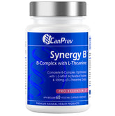 CanPrev Synergy B-Complex en bouteille: soutien quotidien des vitamines B et L-Theanine.