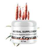 Cape Aloe Ferox: bouteille avec cristaux amer, soutien potentiel à la digestion.