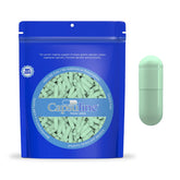 Capsuline capsules véganes taille 00 couleur vert sauge, idéal pour branding et reconnaissance produit.