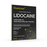 Patch CARELAND 4 % lidocaïne, emballage pratique pour une utilisation rapide.