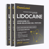 Patch CARELAND lidocaine sur dos epaule pour soulagement musculaire ciblé