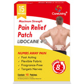 CARELIVING boîte patchs 4% lidocaïne, soulagement ciblé sans ordonnance