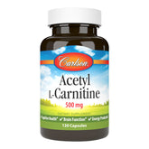 Carlson Acétyl L-Carnitine 500 mg – Bouteille pratique pour usage quotidien.