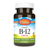 Carlson B12 gommes énergie citron dans la bouteille, prise simple.