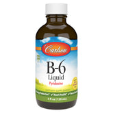 Carlson B-6 Liquide, bouteille framboise-citronnade, soutien potentiel à l'énergie.