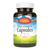 Carlson capsules vides en gelatine dans une bouteille, stockage facile.