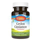 Carlson Ceylon Cinnamon : bouteille et gélules faciles à intégrer.