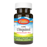 Carlson CoQH2 ubiquinol - vue de la bouteille, soutien potentiel à l'énergie