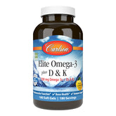 Carlson Elite Omega-3 Plus D et K: bouteille citron et bénéfice potentiel pour les os
