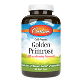 Carlson Golden Primrose, bouteille, soutien potentiel pour peau saine et équilibre féminin.